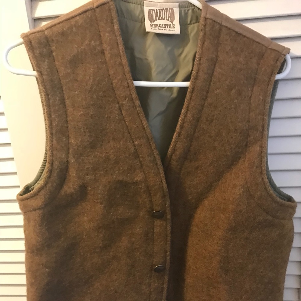 Buffalo/wool vest